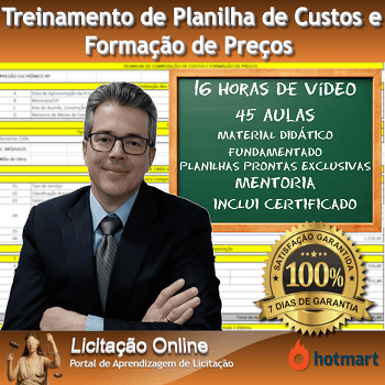 Treinamento de Planilha de custos e formação de preços