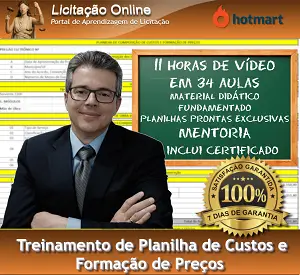 Treinamento de Planilha de custos e formação de preços